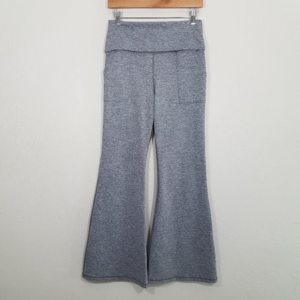 OFFLINE by Aerie Fold Over Yoga Pants Flare Athletic Athleisure Gray Size L